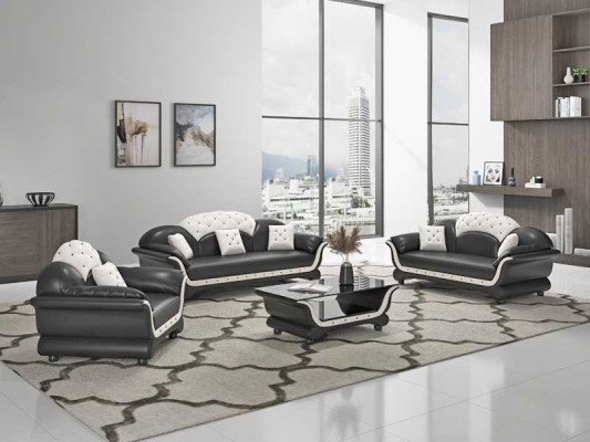 Sofa set sofa set leather sofa sofa complete e 3-piece sofas black