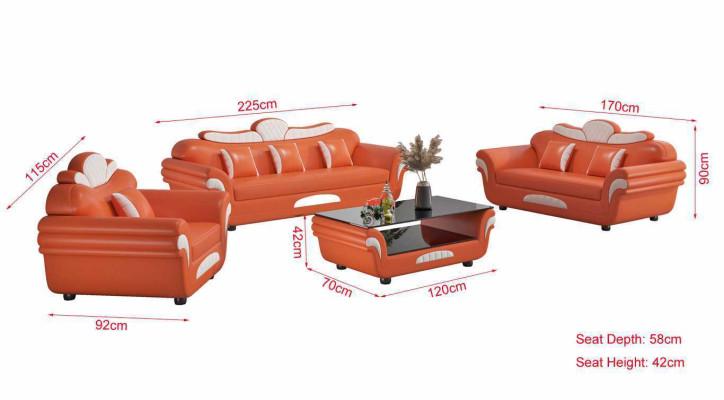 Couch set sofa set leather sofas sofa complete e 3-piece sofas brown