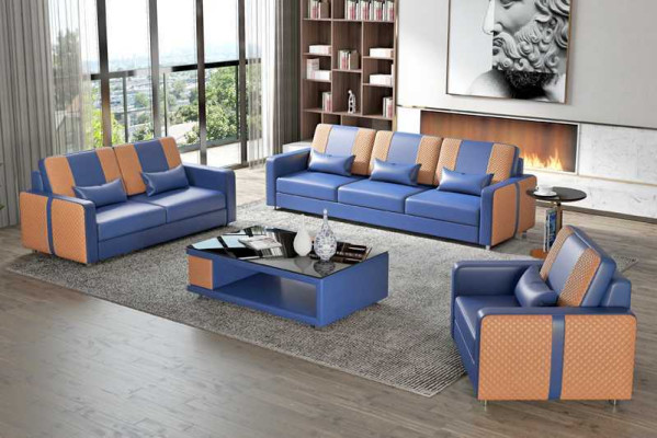 Complete e Sofa sofa set luxury sofa set gray imitation leather 321