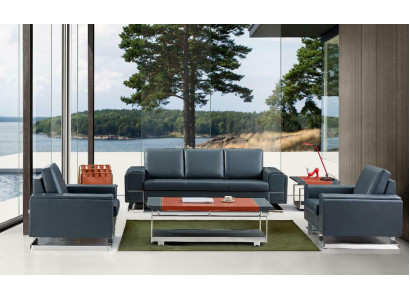 Office Furnishings Relax Leather Club Lounge Cocktail Chair Armchair Upholstery