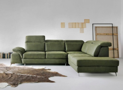 Couch Leather Sofa Corner Suite Green Corner Sofa L-Shape Sofa Luxury Modern