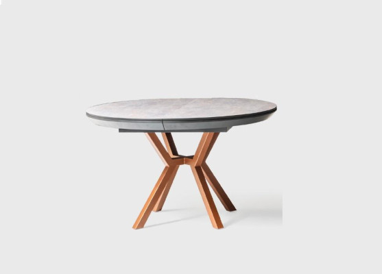 Round Dining table Luxury Dining room table Kitchen table Gray Dining room Wood
