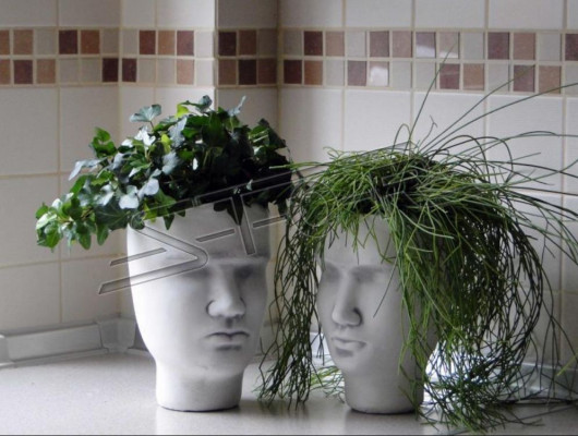 Design flower pot top plant pot vessel figure pots decorative face sculpture