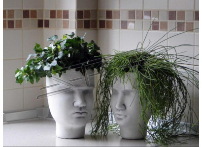 Design flower pot top plant pot vessel figure pots decorative face sculpture