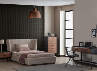 Design Complete 4-piece Bedroom Bed Bedside table Modern Chest of drawers new