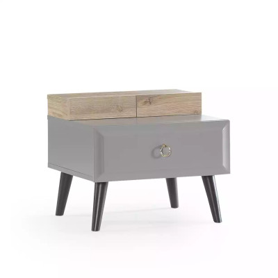 Design Bedside table night console children's bedside table Childrens room Wood Gray