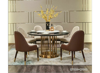 stainless steel Furniture Dining table Round dining set Dining set Dining room