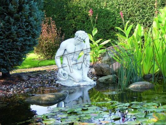 Fontainen Pond Figure Adam Statue Figures Sculptures Decorative Statues