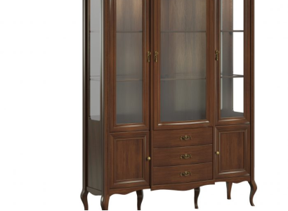 Large Wardrobe Solid Real wood Rustic Classic Display case cabinet PR-W3