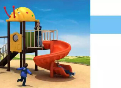 Children's playground with slides and swings entertainment for children