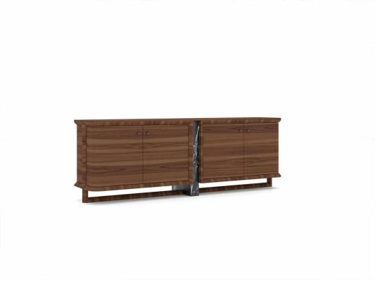 Luxury Complete Sideboard with 2x Mirror Design Wooden Cabinet Dining room Furniture