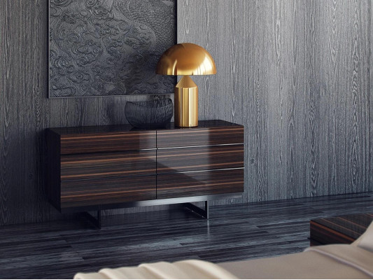 Modern Bedroom Set 7pcs Double Bed Luxury 2x Bedside tables Chest of drawers