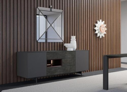 Modern Set Dining room Sideboard with Mirror Furnishings Luxury Design
