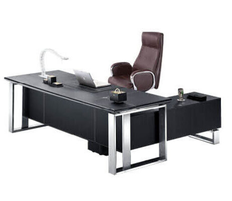 Modern office set designer furniture desk shelves filing cabinet 2 pieces.