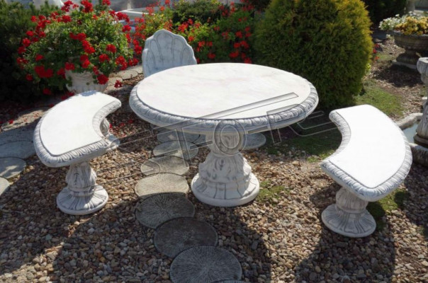 Antique Knight Style Table Garden Tables Stone Decoration Round Furniture