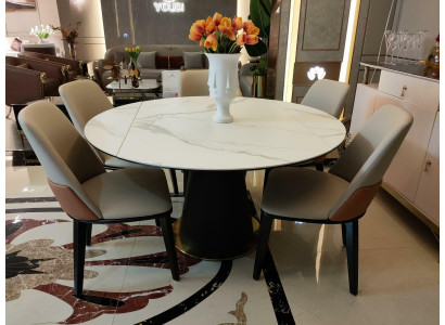 Round Dining room Table + 4 Chairs Chair Set Suite Round Wood Tables