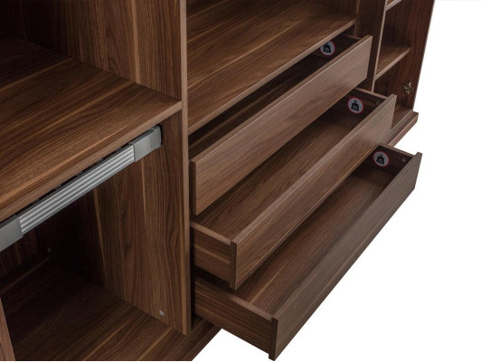 Bedroom Modern Wardrobe Wooden Cabinet Design Wardrobe Glass Doors