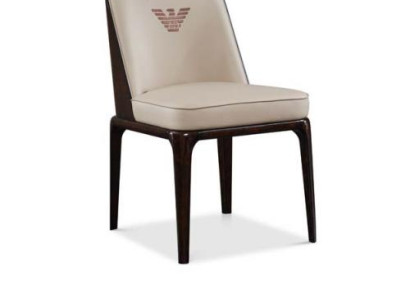Exquisite Beige Dining room Leather Chair with Modern Italian Style