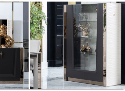 Display case Dining room Sideboard Wood Cabinets Living room Furniture Sideboard Glass Wardrobe