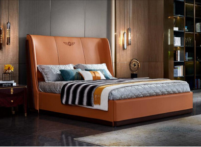 Bed Orange Bedroom new Creative Modern Design Furniture Wood Luxury Beds