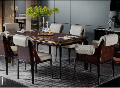 Dining table Brown Designer Tables Modern Design Furniture Luxury Dining room