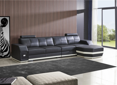 Leather sofa Living landscape Corner Suite Design Modern L-shape Corner sofa