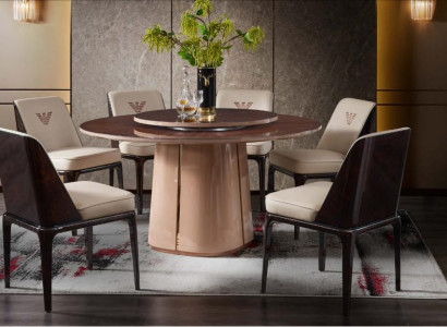 Group Luxury Chair Suite Lehn Design Furniture Luxury Dining room Wood 4x Chairs
