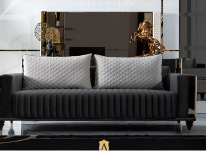 Three Seater Couch Upholstery Design Sofa 3 Seat Sofas Room Modern Black new
