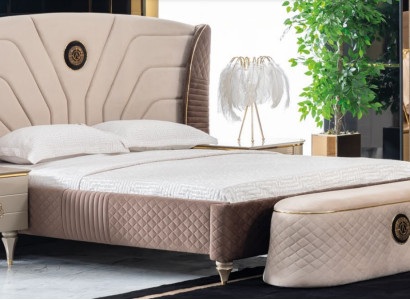 Bedroom Double bed 160x200cm Luxury Bed 2x Bedside table 3pcs. Set beds new