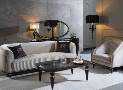 Sofa set 3+1 Seater Coffee table Textile Suite Design Modern 3-piece Furniture new