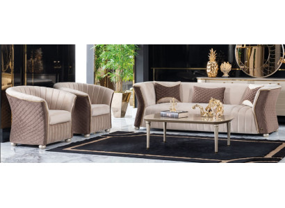 Upholstery Suite Sofas Couch Designer Sofa set 3+1+1 Seater Fabric Couches
