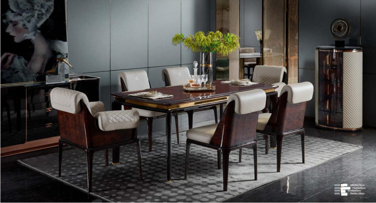 Chair new Creative Modern Design Furniture Luxury Dining room Chairs Wood Leather