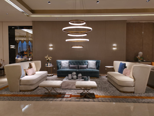 Designer Sofa Sofa set 3+3 Seater Couch Upholstery Suite Group Metal