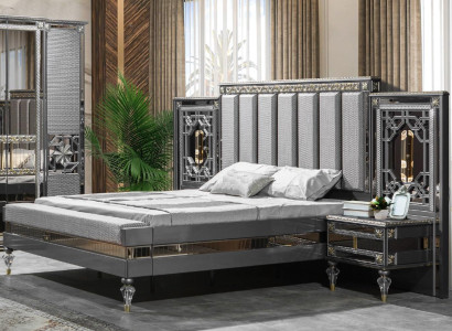 Gray Bedroom Bed Royal Baroque Room Beds 3pcs. set