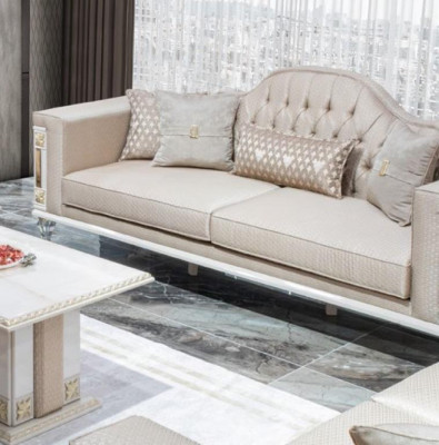 Couch set sofa set sofa 31 seater three-seater fabric 2-piece beige