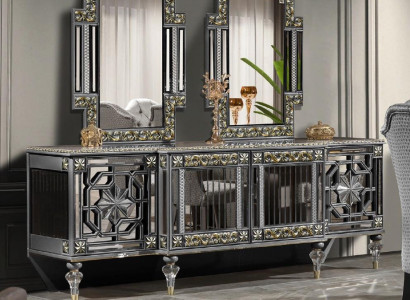 Sideboard Chest of drawers Wardrobe Wood Modern Design Gray Luxury Living room