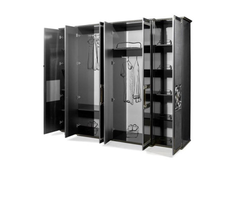 Wardrobe Wardrobe Silver Gray Wood Luxury Cabinets Gray Bedroom