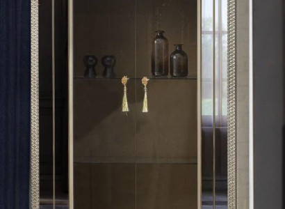 Display case Wardrobe Showcases Wood Luxury Classic Mirror Dining room Beige