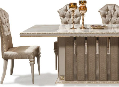 Chair Dining room chair Chairs Armchair Luxury Beige Dining room Wood Furniture
