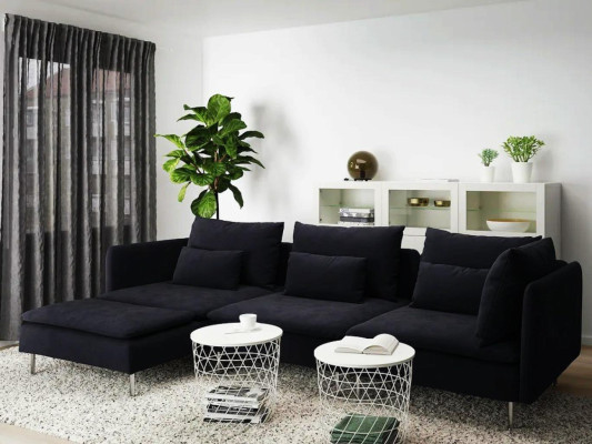 Designer Sofa Corner sofa Black Living room furniture Sofa L-shape Sofa bed Sofas new