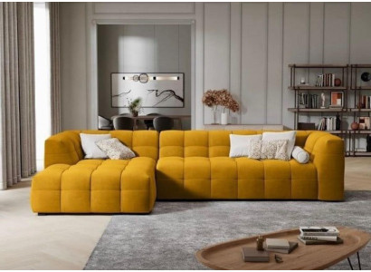 Corner sofa L-shape Sofa Couch Design Upholstery Modern Textile Seat Cushion Group Beige