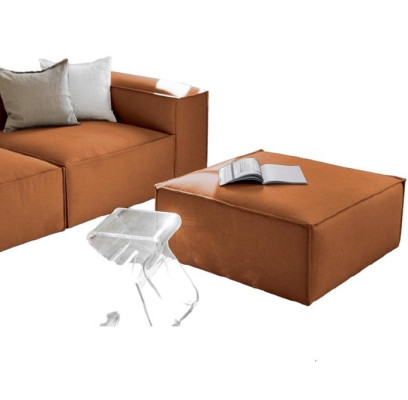 Sofa Set xxl Big Sofas Couches Orange with Stool Fabric Sofa Textile Couch