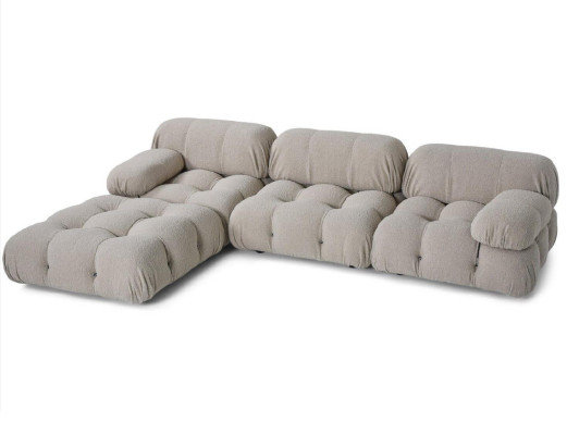 Couch Living landscape Corner sofa Suite Modern Design Sofa Textile Brown L-shape