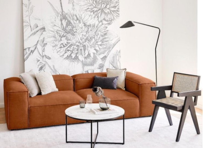 Sofa Couch Upholstery Sofas Couches Modern Textile new 3 Seater Designer Brown