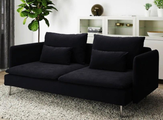 Two-seater Sofa 2 Seater Design Sofas Upholstery Modern Seat Fabric Textile Couch