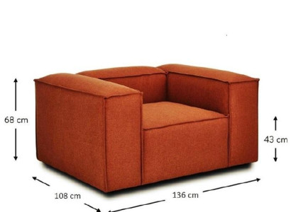 Lounge Armchair Club Furniture Furnishings Fabric Sofa Single Seater Chair Upholstery