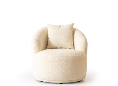 Round Armchair TV Chair Single Seat Furniture Lounge Club Relax Black