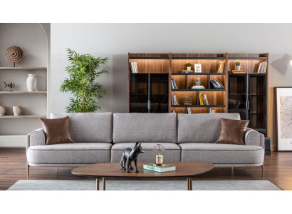 Three Seater Sofa 3 Seater Fabric Sofa Sofas Modern Gray Fabric Couch new