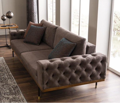 Three Seater Sofa 3 Seater Fabric Sofa Sofas Modern Gray Fabric Couch new