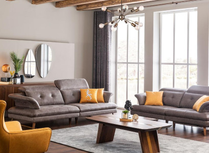 Sofa set 321 Seater Sofa Sofas Sets Modern Gray Armchair Set